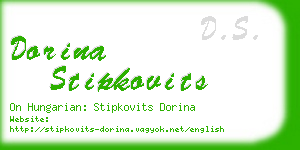 dorina stipkovits business card